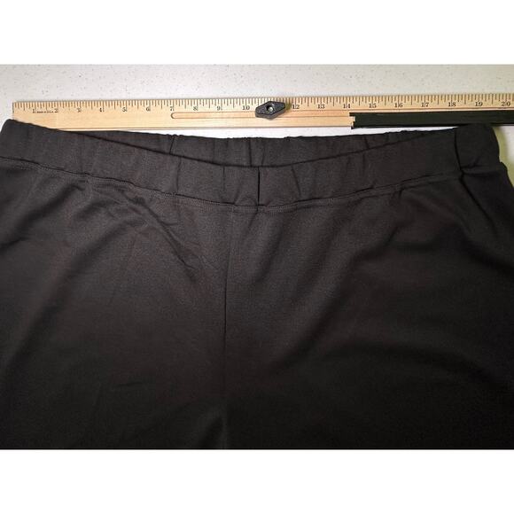 Roamans Womens Black Pants Sz 26W (39x28) Bead Embellished Pull On Elastic Waist - Picture 7 of 12